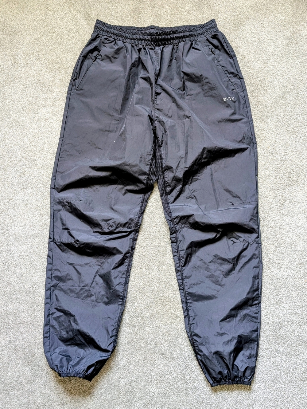 BVVU Mens Black Athletic Sweat Pants Size Large